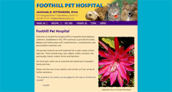 Desktop Screenshot of foothillpethospital.com