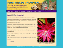 Tablet Screenshot of foothillpethospital.com